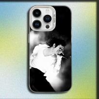 Dainininkas Michaelis Jacksonas Telefono dėklas iPhone 16,15,14,13,12,11,Mini,Pro,SE,MAX Baltas Matinis Smūgiams atsparus dangtelis iPhone16