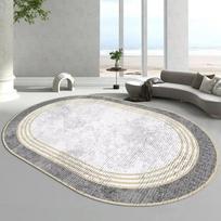 Ovalus prabangus svetainės kilimas Skalbiamas minkštas kilimas miegamajam Didelio sofos stalo namų dekoravimas Paprasti grindų kilimėliai 80x120cm