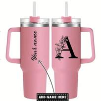 Individualizuotas 40oz puodelis su individualiais Motinos dienos dovanų puodeliais Metalinis nerūdijančio plieno vakuuminis terminis kavos ar arbatos puodelis 40oz pink