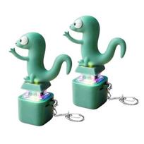 Ropliuko Sagos Raktų pakabukas Deimanto žaislai Juokingi ropliuko garsai ir mirksintys efektai Įkraunamas 2pcs blue