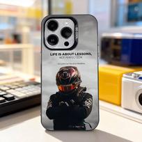 44 L-Lewis H-Hamilton-n Šaunus telefono dėklas iPhone 17,16,15,14,13,12,11,Pro,XS,Max,Plus,Mini,SE4,E Juodas Matinis Atsparus Smūgiams Dangtelis iPhone17pro gray