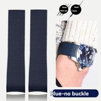 21mm Guminė laikrodžio apyrankė Longines Conquest HydroConquest L3.781 642 742 782 Sportinė apyrankė Nardymo Silikoninė Mėlyna Vyriška apyrankė 21mm gray