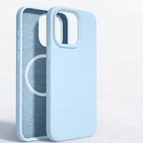 Magsafe magnetinis dėklas APPLE iPhone 15 14 13 12 11 Pro Max Plus telefonams Skystas silikonas Belaidžio įkrovimo dangtelis For iPhone 13 gray