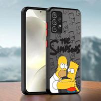 Simpsonų šeimos dėklas telefonui Samsung Galaxy A21s A22 A71 A72 A73 A23 A25 A52s A53 A54 A55 A24 A31 A32 A33 A34 A51 A52 Galaxy A35 5G gray