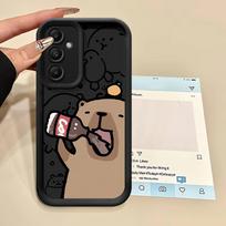 Telefono dėklas Samsung Galaxy A26 A22 A33 A32 A34 A24 A13 A56 A14 A23 A12 A36 A16 Minkštas dėklas Mielas kapibara Galaxy A13 5G white