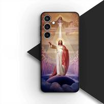 Jėzus Kristus Dievas Krikščioniškas Kryžius Dangtelis, skirtas Samsung Galaxy S22 S21 S20 FE Ultra Plus A07 A15 A16 A17 A25 A37 A57 + Telefono dėklas Galaxy S22 5G white