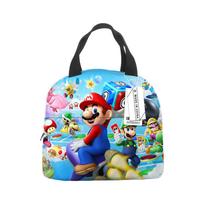 Super Mario Bros pietų krepšys vaikams su izoliacija iš Oksfordo audinio, nešiojamas mokyklos maisto konteineris Style D blue