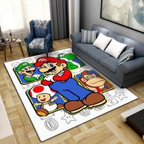 Super Mario Bros Plaunamas neslystantis kilimėlis Didelis grindų kilimėlis Miegamojo namų dekoras LXR89 80x120cm