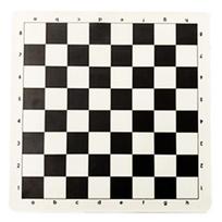 Nešiojama minkšta susukama šachmatų lenta Patvari PU turnyrinė šachmatų kilimėlis Sulankstoma tarptautinių šachmatų lenta Lengva naudoti Black White Medium black