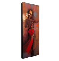 Reprodukcija Moteris su puošnia raudona suknele