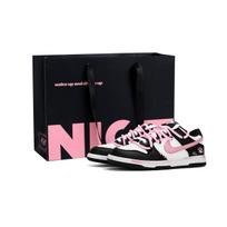 Nike Dunk JUODA ROŽINĖ Mergaitiška Aplinka BUTAS. Rožinės žemos viršaus riedlentės bateliai Unisex Persikų žiedų rožiniai DD1503-101(Team1354-SBOX) 37.5 black