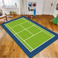 Teniso korto rašto kilimas žalias neslystantis grindų kilimėlis vaikų žaidimų kambariui miegamajam sporto tema kilimas teniso mėgėjams namų dekoras 80X120CM blue