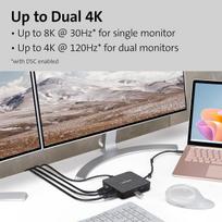 Įkroviklis nešiojamam kompiuteriui Kensington Md125u4 Usb4 dokas, skirtas Microsoft Surface nešiojamiesiems kompiuteriams, skirtas 2 monitoriams, 4k-8k Thunderbolt 3 ir 4 dokas, 2 Hdmi prievadai, 2 Usb-a 3.2 prievadai ir Usb-c 3.2 prievadas (k32857ww)