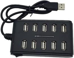 Skirstytuvas 10 prievadų Usb 2.0 šakotuvas Usb adapteris pelei, klaviatūrai, spausdintuvui, atmintinei