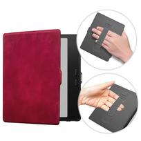 Dėklas 7 colių Onyx Boox Go 7 / Boox Go Color 7 (II karta/I karta) su rankų atrama, minkštas TPU apvalkalas, gali automatiškai miegoti/atsibusti. Onyx Boox Go 7 vyno raudonos spalvos