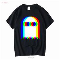 Vaiduokliškas Trippy Vaporwave Helovino Techno Rave EDM Muzikos vakarėlio Marškinėliai Vintage skalbta viršutinė dalis kasdieniam dėvėjimui Unisex minkšta 4XL įvairiaspalvis