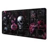 Magic The Gathering Skull  Mushroom Playmat MTG Play Mat with Zones Stitched Edges mmmm Thick 30x80x0.2cm black