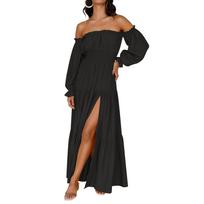 Summer Dresses Women Trendy 2026 Off Shoulder Long Sleeve Maxi Dress Boho Dresses for Women Sundresses for Women L juoda