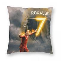 Cristiano Ronaldo Cr7 Pillowcase Polyester Linen Velvet Pattern Zip Decorative Sofa Cushion Cover 18 Peach skin 30*30(CM)-1Pcs