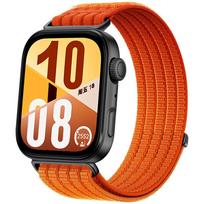 Nailono kilpos dirželis Huawei Watch Fit 5 4 3 laikrodžiui Patogus kvėpuojantis juostelė Huawei Fit 5 Pro/4 Pro sportiniam laikrodžiui Huawei Fit5/Fit5 Pro oranžinė