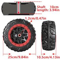 21CM/25CM/30CM,8/10/12in Vaikų elektrinio automobilio EVA vientisos gumos aligatoriaus padanga,Važiuojamasis automobilis Kart driftingo automobilio padanga, Jungtis, guolis 1PCS 25CM black