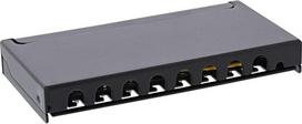 Inline® Skydelis Cat.6a 0.5he 8-way Stalo / Sieninis Montavimas Juodas Ral9005
