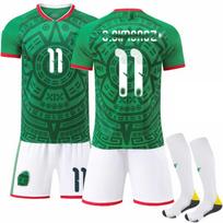 2026 m. FIFA Pasaulio taurės Meksikos namų marškinėlių komplektas su kojinėmis #11 S. Gimenez 26 žalia
