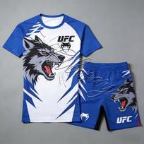 Vasarinis Naujas UFC MMA Sportinis Fitneso Kostiumas Vyrams ir Moterims Kovos Sanda Bokso Entuziastams Greitai Džiūstanti Kvėpuojanti Komplektacija 6XL white