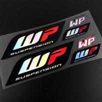 1 Rinkinys Motociklo Lipdukai Motokroso Priekinės Šakės Wp Amortizatoriams Šaunus Logotipas Pakaba Patvarūs Vinilo Lipdukai Apdaila 22x11CM black