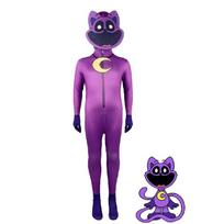 Poppy Playtime Helovino kombinezonas Cosplay kostiumas Pieno šilkas Poliesteris Vaikams Roleplay Adult 160 violetinė
