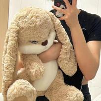 Didelio dydžio piktas zuikis pliušinis žaislas mielas gyvūnas pliušinė lėlė kawaii iškamšyti minkšti žaislai modelis kambario dekoras gimtadienio dovanos 30cm brown