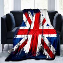 Britų Vėliavos Meno Kūrinio Pledas Tinka Sofoms, Lovoms, Biurams Ir Stovyklavimui - Tobula Dovana Helovynui, Kalėdoms 75x90cm