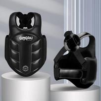 Bokso kūno apsauga Krūtinės apsauga Liemenė Vaikams MMA Potraukio įranga Sanda Kovos menai Taekwondo Treniruotės Karate Muay Thai Uniforma S 105-135cm black