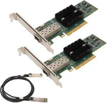 Mnpa19xtr 10gb sfp+ pci-e tinklo plokštė, tinklo adapteris pcie tinklo plokštė su 1 m ilgio konvertavimo kabeliu, pci express x8, skirta mellanox connectx-2, palaiko windows