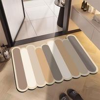 40x60CM Bathroom Floor Mat Water-absorbent Doormat Carpet Luxury Bedroom Door Rug  Home Floor Decor Style E-40×60CM gray