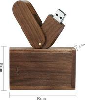 USB laikmena Garrulax 8gb 16gb 32gb Premium Rotation Solid Wood High Speed Usb 2.0 Flash Drive atminties kortelė duomenų saugojimui Pendrive Thumb Disk su medine dėžute