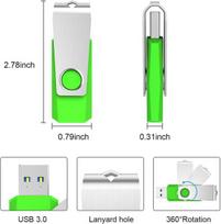 USB laikmena Kexin Usb 3.0 atmintinės 64Gb, 10 vnt., metalinis korpusas, pasukamas dizainas