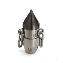 Besisukantis kanalizacijos purkštukas Kompaktiškas valymo antgalis Sunkiųjų darbų nutekėjimo vamzdžių valymui, santechnikams, 1-2-inch 40l-min black