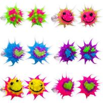 6 Dygliuotos Auskarų Poros Moterims - Silikoninių Stud Auskarų Rinkinys, Kawaii Šypsenėlės Auskarų Pakuotė Suaugusiems, Funk Rave Širdelės Auskarai, Moteriški Y2K 90s Taikos Simbolio Auskarai Spikeez Emoji blue