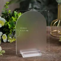 Arch Shape Acrylic Blank Sign Clear Finish DIY Acrylic Sign Wedding Sign Blank  Home Decor Matte and base