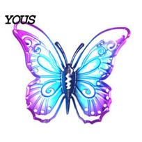 Fairy Tale Garden Ornaments Metal Butterfly Wall Decorations, Art Sculpture, Backyard Fence Decorations Weatherproof Hanging Decor for Patio Home Yard