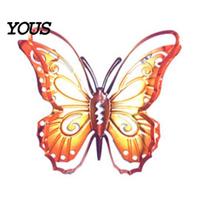 Fairy Tale Garden Ornaments Metal Butterfly Wall Decorations, Art Sculpture, Backyard Fence Decorations Weatherproof Hanging Decor for Patio Home Yard