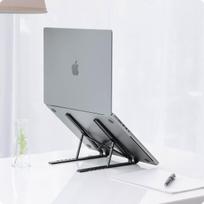 Spigen universalus sulankstomas nešiojamojo kompiuterio stovas su 6 lygiais ir keliais kampais, suderinamas su 10–15,6 colių nešiojamaisiais kompiuteriais