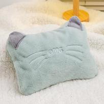 Electric Hot Water Bag Hand Warmer Electric Warming Warmer Removable and Washable Explosion-Proof Hot-Water Bag Stuffed Girls' Thickened Warm Quilt Omg Green Cat + National Standard Liner + žalia