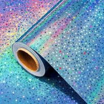 Holografinis Metalinis Dovanų Pakavimo Popieriaus Ritinėlis Blizganti Vandeniui Atspari Folijos Pakuotės Lakštas Gimtadieniui Vestuvėms Gėlėms Šventės Pakavimo Popierius 1roll(43cmx3m)