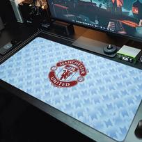 Manchester United FC Mouse Pad Large Gaming Table Cushion Non-slip Laptop Tablet Big Mousepad XXL Mat Mini PC Playmat With Lock edge_xia 30cmx60cm(11.8x23.6inch) black