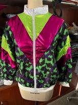1990-ųjų Disko sportinis kostiumas 2 vnt. Bėgiojimo drabužiai Retro stilius Karnavalo temos vakarėlio kostiumas Gyvas Cosplay striukė ir kelnės cosplay kostiumai XL pink