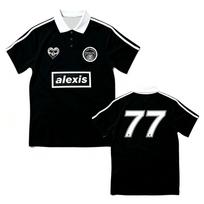 ALEXISONFIRE raidės 77 numerio spausdinimo Polo futbolo marškinėliai vyrams moterims trumpomis rankovėmis gatvės stiliaus poros futbolo sporto uniformos marškinėliai XXXL