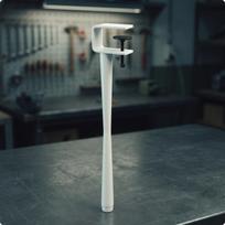 Clamp Table Leg No-Holes Legs Painted Finish No-drill Wht 1-pack