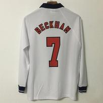 1998 Anglijos Retro Futbolo Marškinėliai Beckham 7 Owen 20 Trumpomis/Ilgomis Rankovėmis Unisex Suaugusiųjų Futbolo Marškinėliai Medium